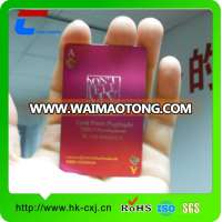 red color printing etched metal stainless steel playing cards for business