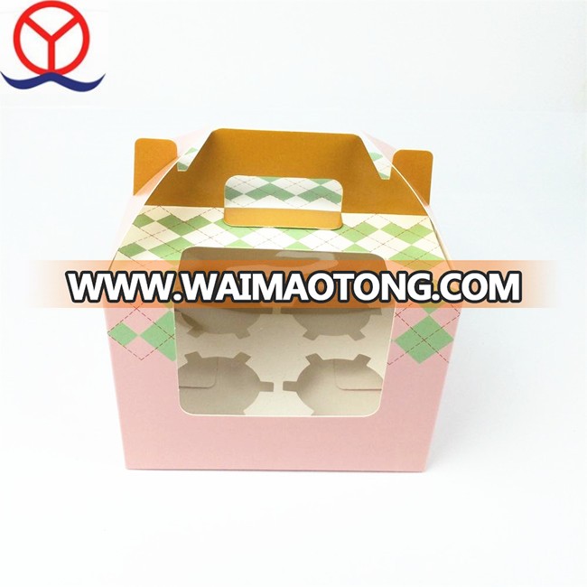 Wholesale Custom Design Luxury Paper Dessert Packaging Boxes,Mini Cupcake Box Packaging